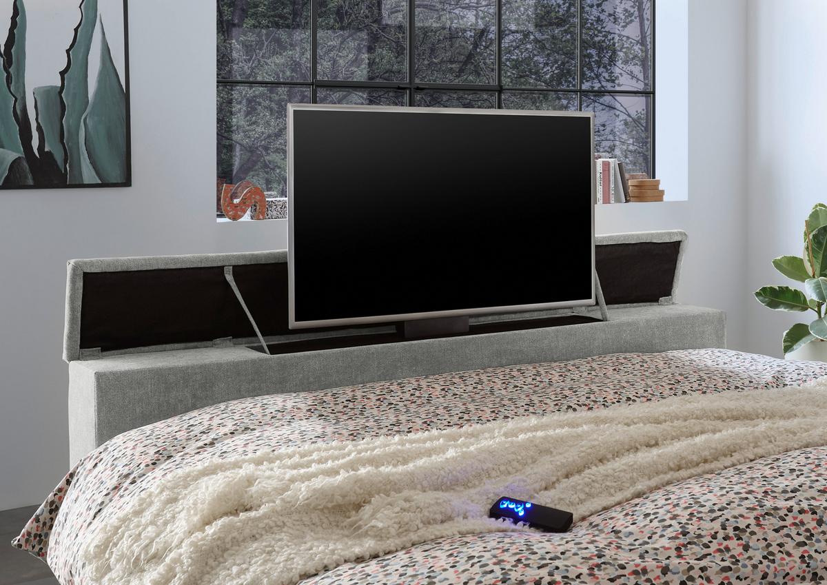 Boxspringbett Mit Bettkasten 180x200 Denver - Schlammfarben, KONVENTIONELL, Textil (180/200cm) - Carryhome