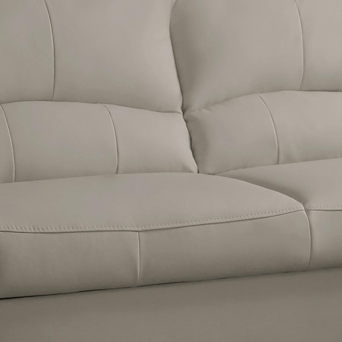 Ecksofa Tilo Platinfarben S: 227 Cm - Platinfarben/Schwarz, Design, Leder/Textil (227/168cm) - Livetastic