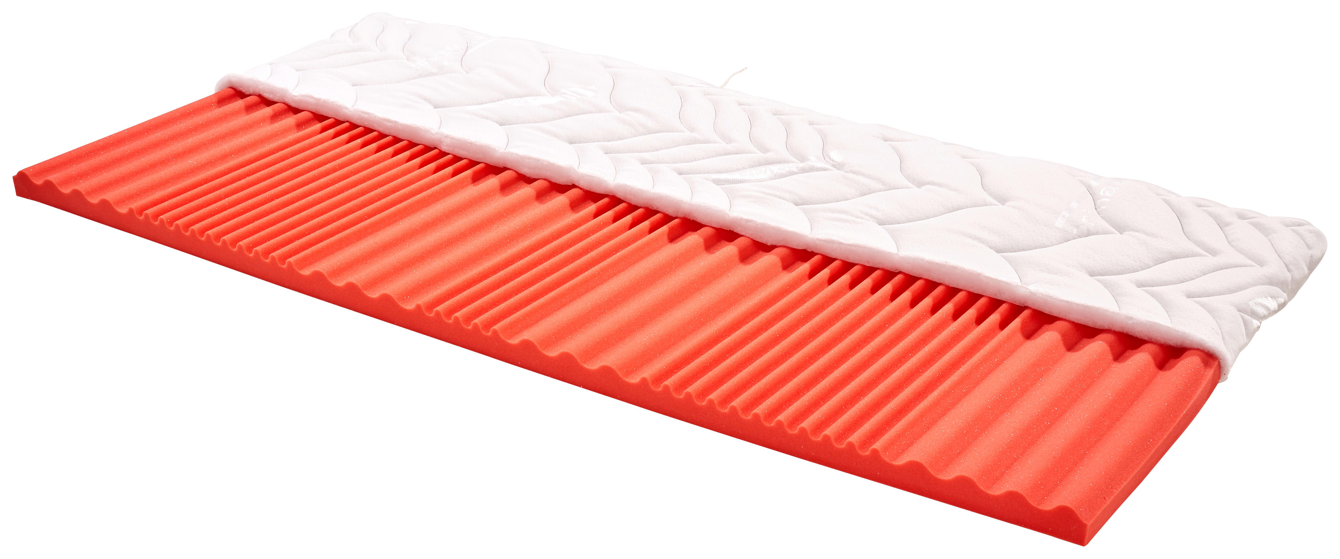 Topper Basic 90x200cm H2 Polyetherschaumkern 7 Zonen - Weiß, KONVENTIONELL, Textil (90/200cm) - Livetastic
