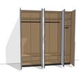 Kleiderschrank Unit 5trg, Maxihöhe - KONVENTIONELL (227/242,2/58,3cm) - Ondega