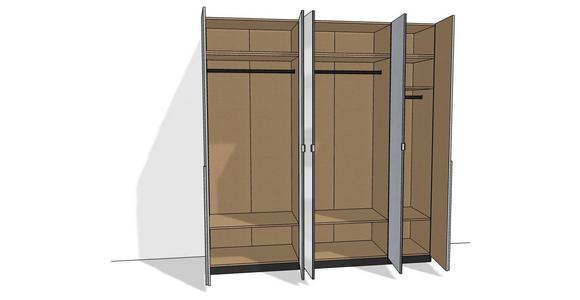 Kleiderschrank Unit 5trg, Maxihöhe - KONVENTIONELL (227/242,2/58,3cm) - Ondega