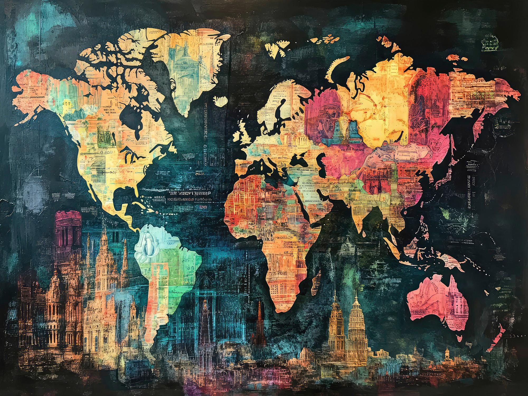 Fali Kép Lilly Kb. 60/80cm - többszínű, Konventionell, faalapú anyag/textil (60/80cm) - James Wood