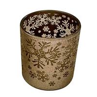 Teelichtglas Laura - Braun, KONVENTIONELL, Glas (7/8cm) - Luca Bessoni