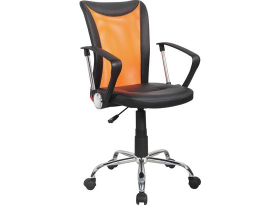 Otočná Stolička Vanessa - oranžová/čierna, Moderný, umelá hmota/kov (47/88,5-98,50/54cm) Otočná Stolička Vanessa - oranžová/čierna, Moderný, umelá hmota/kov (47/88,5-98,50/54cm)