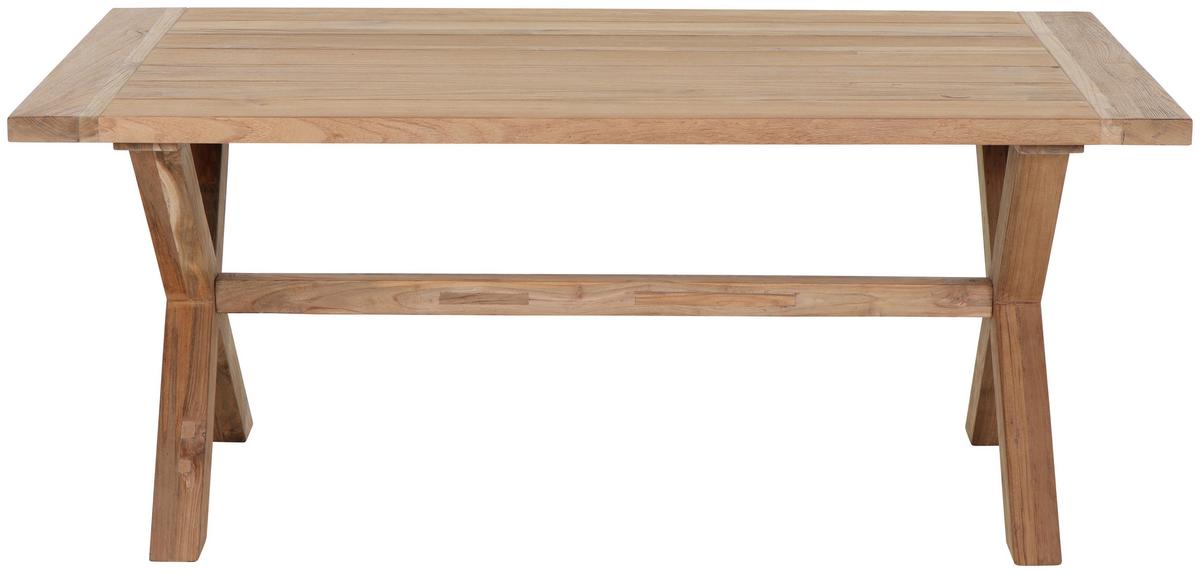 Gartentisch Teakholz L 180 Cm - Teakfarben, MODERN, Holz (180/100/76cm) - Siena Garden