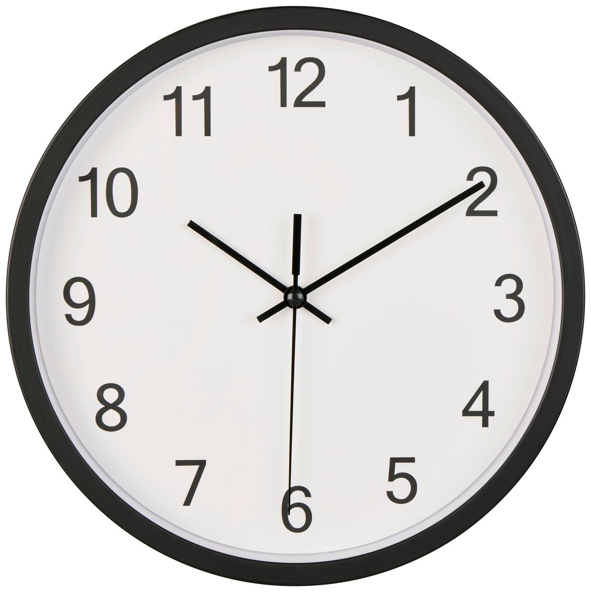 Wanduhr Bounty - Schwarz/Weiß, Design, Glas/Kunststoff (25/4,2cm) - Luca Bessoni