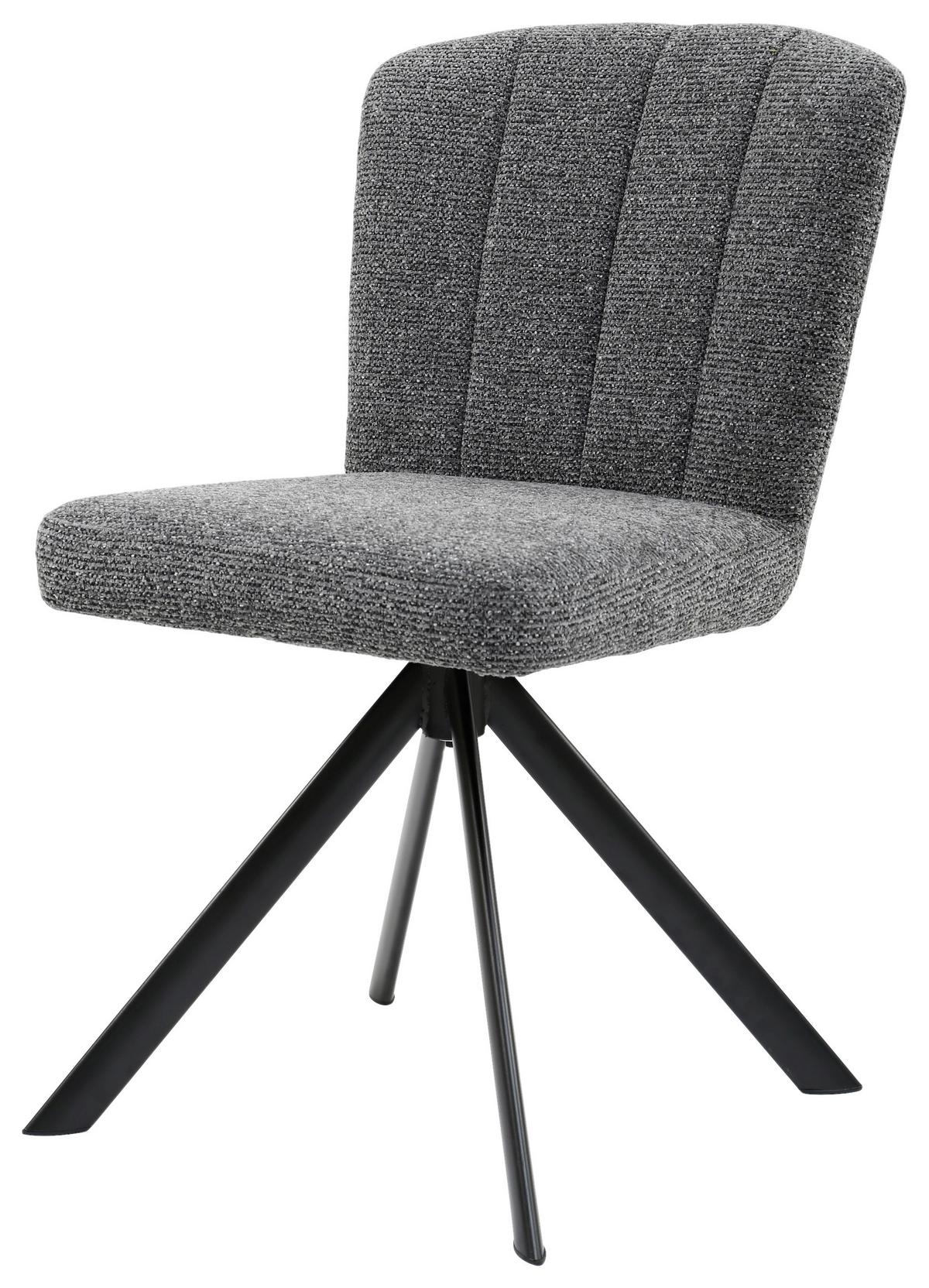 Otočná stolička NORA sivá - čierna/sivá, Modern, kov/drevo (52/87/64cm) - Premium Living