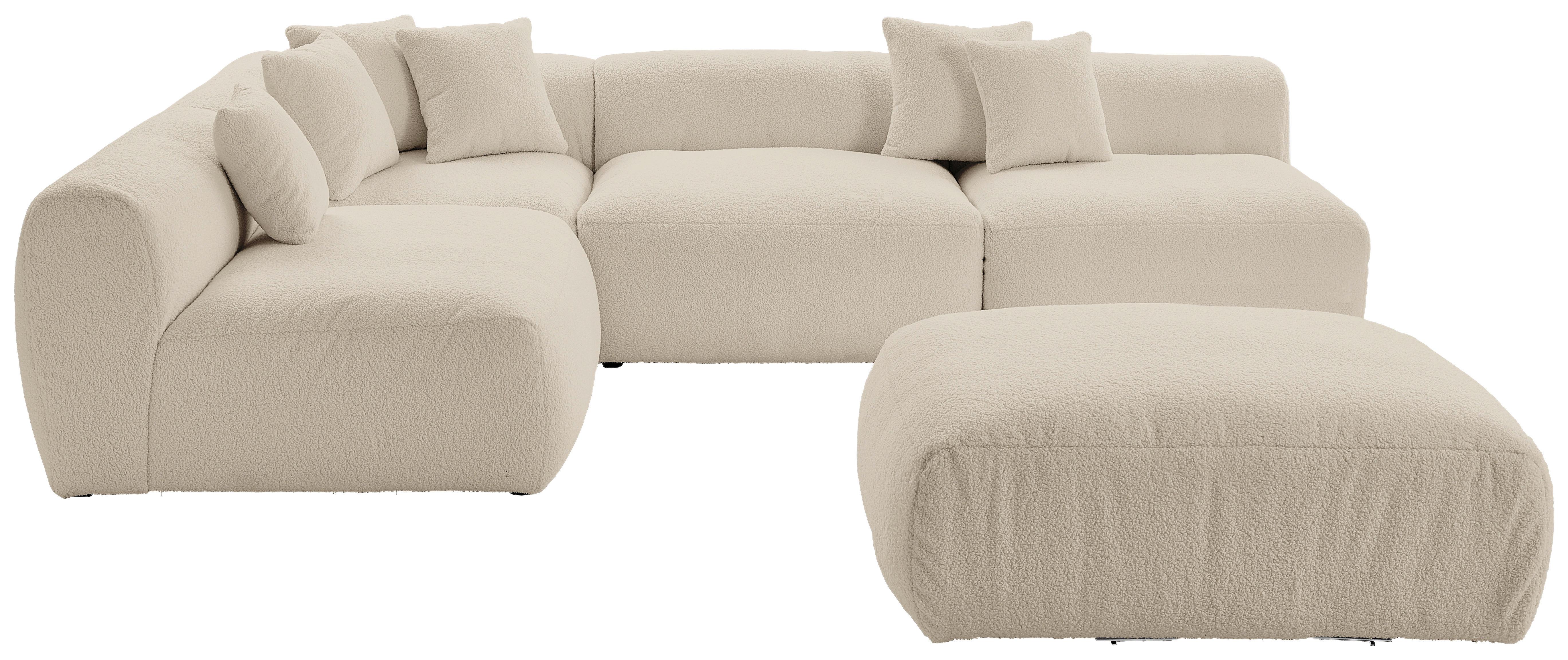 Ecksofa Bloom - Beige, Trend, Textil (235/315cm) - Livetastic