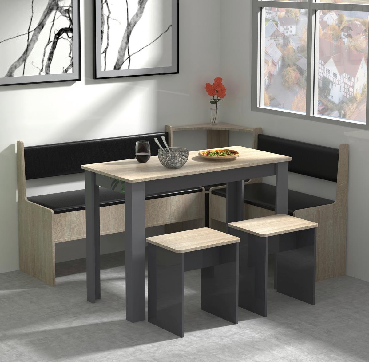 Eckbankgruppe Esal Anthrazit S: 153/115 Cm - Anthrazit, MODERN, Holzwerkstoff (153/115cm) - MID.YOU