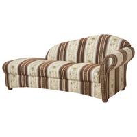 Recamiere Corona Braun/beige, Streifen Design - Beige/Nussbaumfarben, Design, Textil (191/83/81cm) - Max Winzer