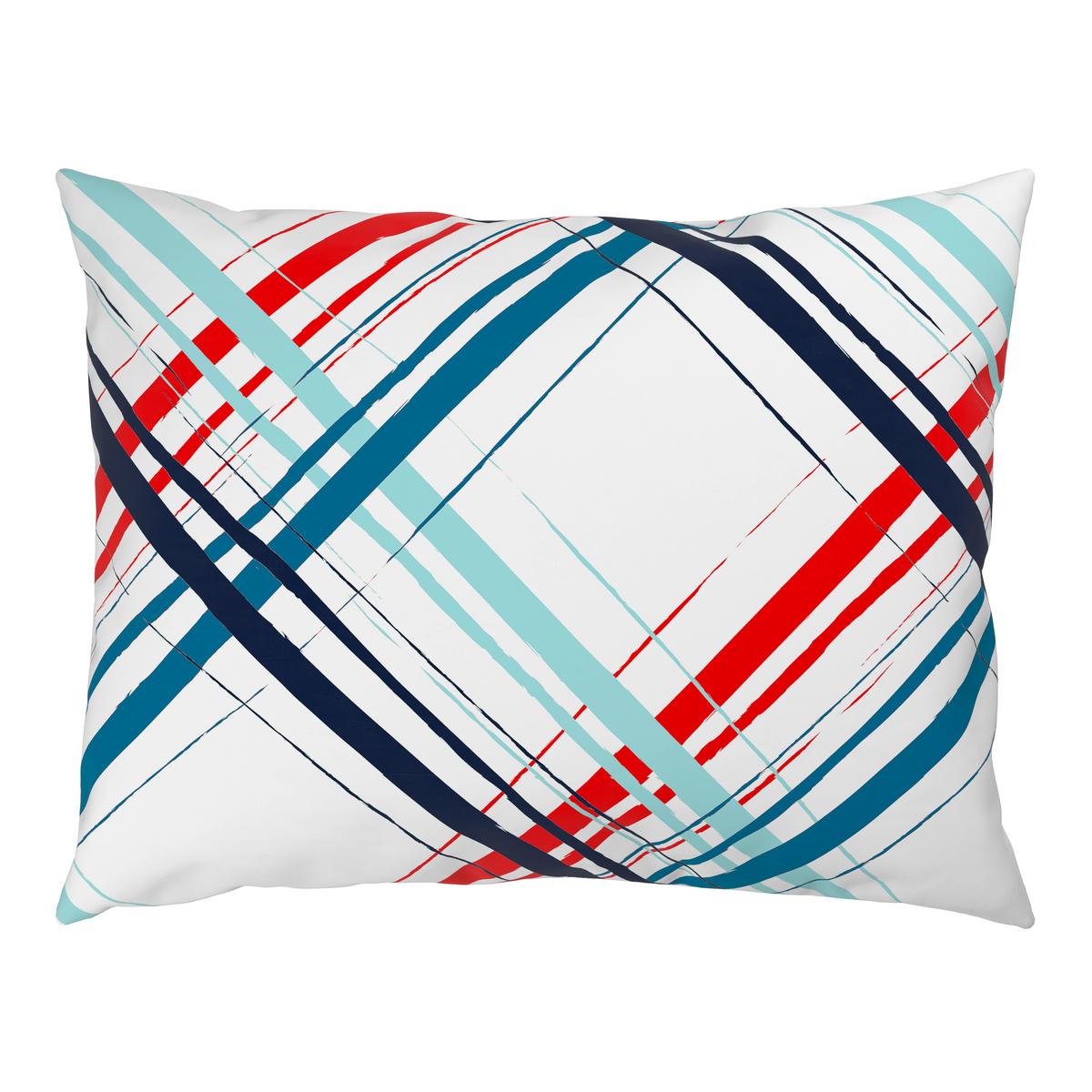 Bettwäsche Jule - Blau/Rot, MODERN, Textil - Luca Bessoni