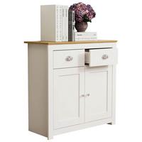 Kommode Balusa Weiß, Eiche Dekor B: 82 cm - Honigeiche/Weiß, LIFESTYLE, Holzwerkstoff (82/81/35cm) - MID.YOU