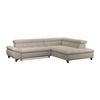 Ecksofa Gemini Naturfarben, B: 312cm - Chromfarben/Naturfarben, KONVENTIONELL, Textil (312/234cm)