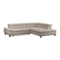 Ecksofa Gemini Naturfarben, B: 312cm - Chromfarben/Naturfarben, KONVENTIONELL, Textil (312/234cm)