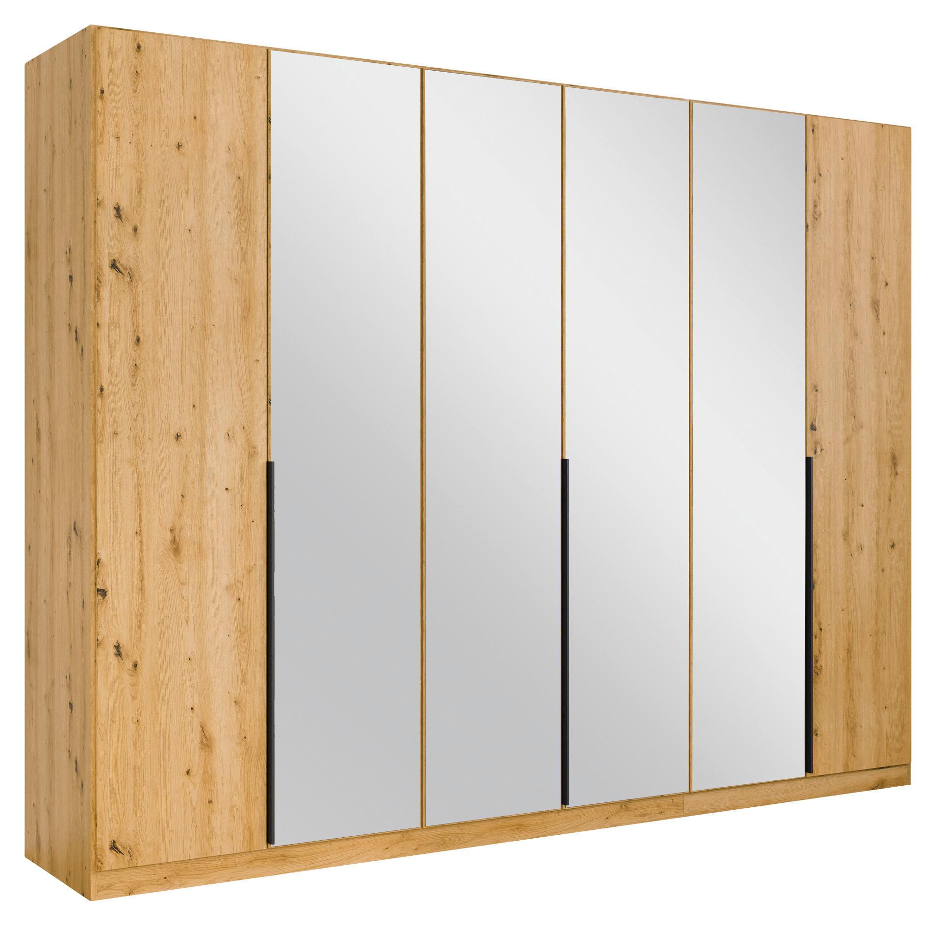 Drehtürenschrank Skyla Eiche Artisan/Glas B: 271 cm - Eiche Artisan, MODERN, Holzwerkstoff (271/210/54cm) - Rauch Möbel