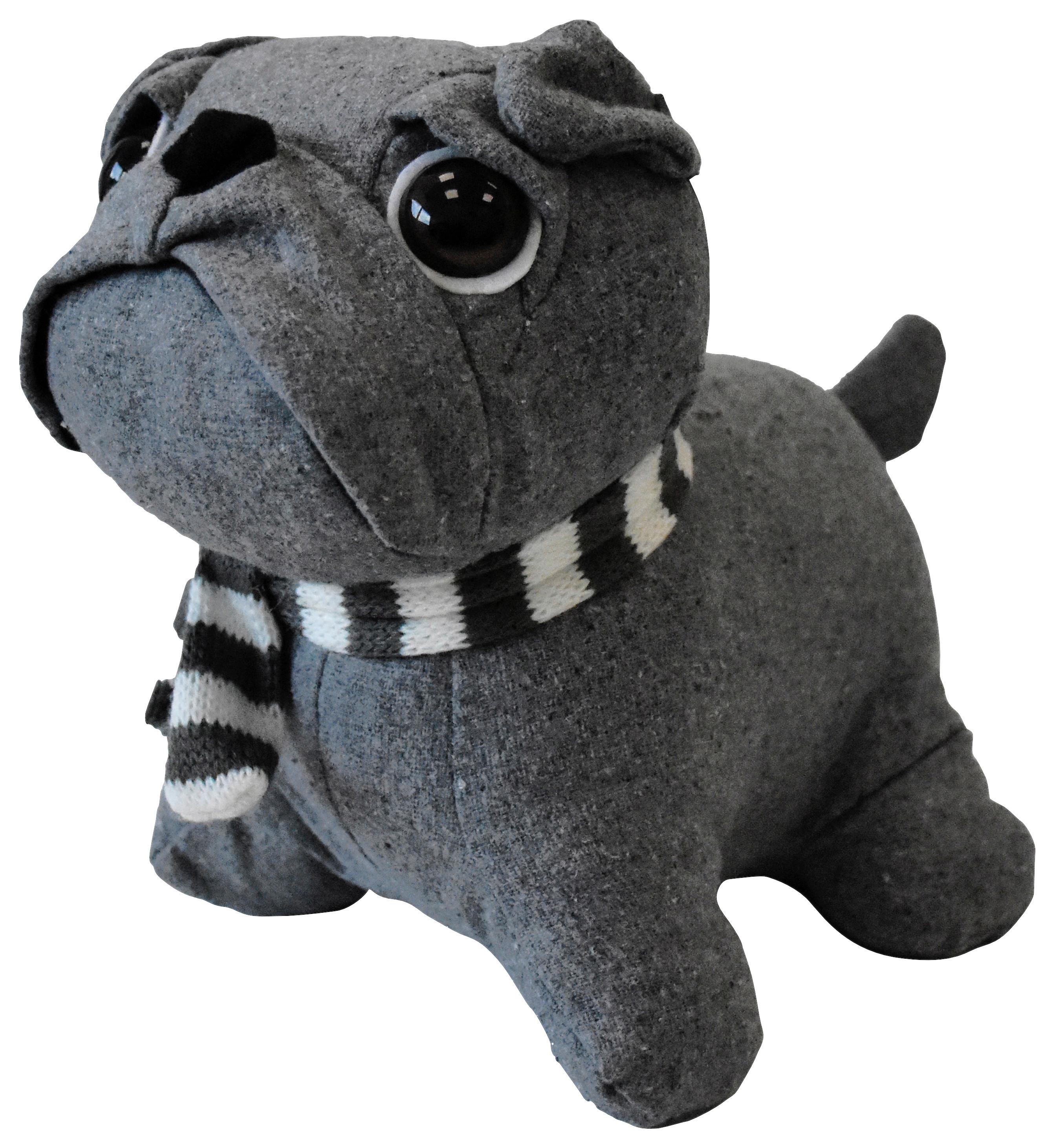 ZARÁŽKA NA DVERE Mops, 25/20cm - antracitová/strieborná, Konventionell, textil (25/20cm) - Modern Living