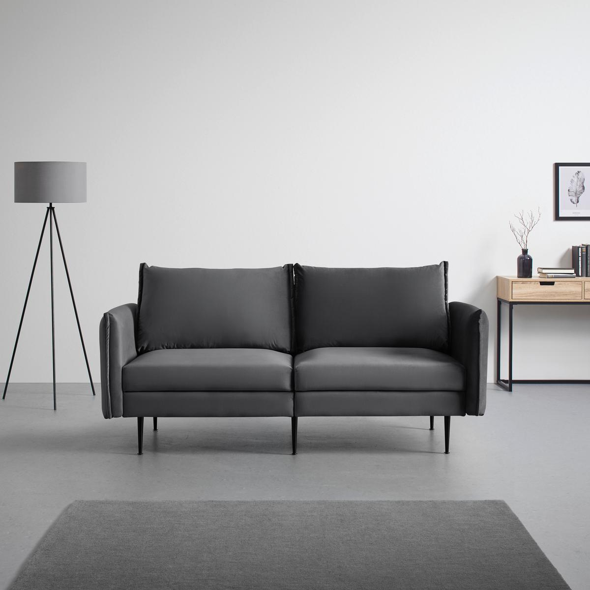 Pohovka YARA sivá - čierna/sivá, Modern, kov/drevo (194/77/92cm) - Bessagi Home