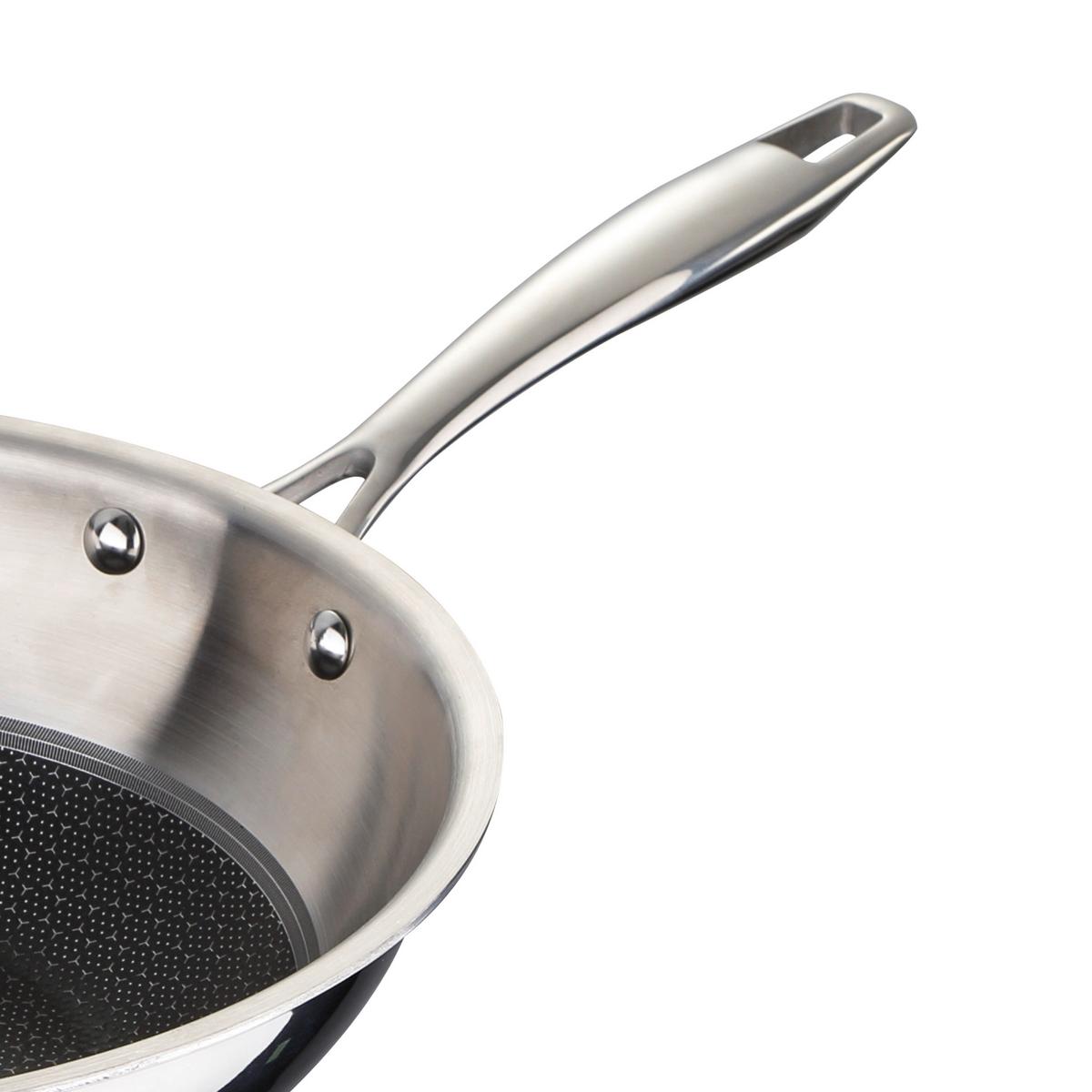 Wok Hi-Tech 3 Ø 53 cm Edelstahl Antihaftbeschichtet - Edelstahlfarben/Schwarz, Basics, Metall (53/29,5/9cm) - Masterpro