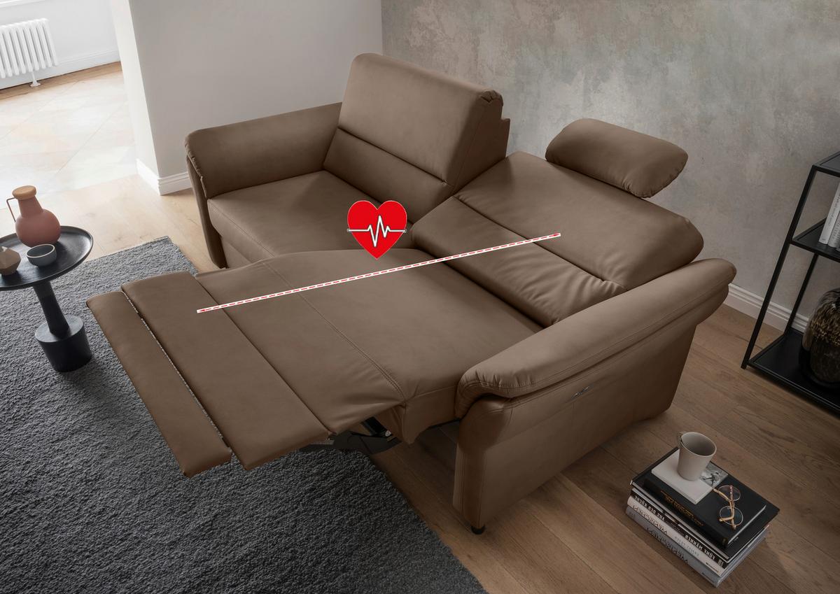 3-Sitzer-Sofa Cavoli, Braun R B: 192 cm - Schwarz/Braun, MODERN, Textil (192/90/89cm) - Livetastic