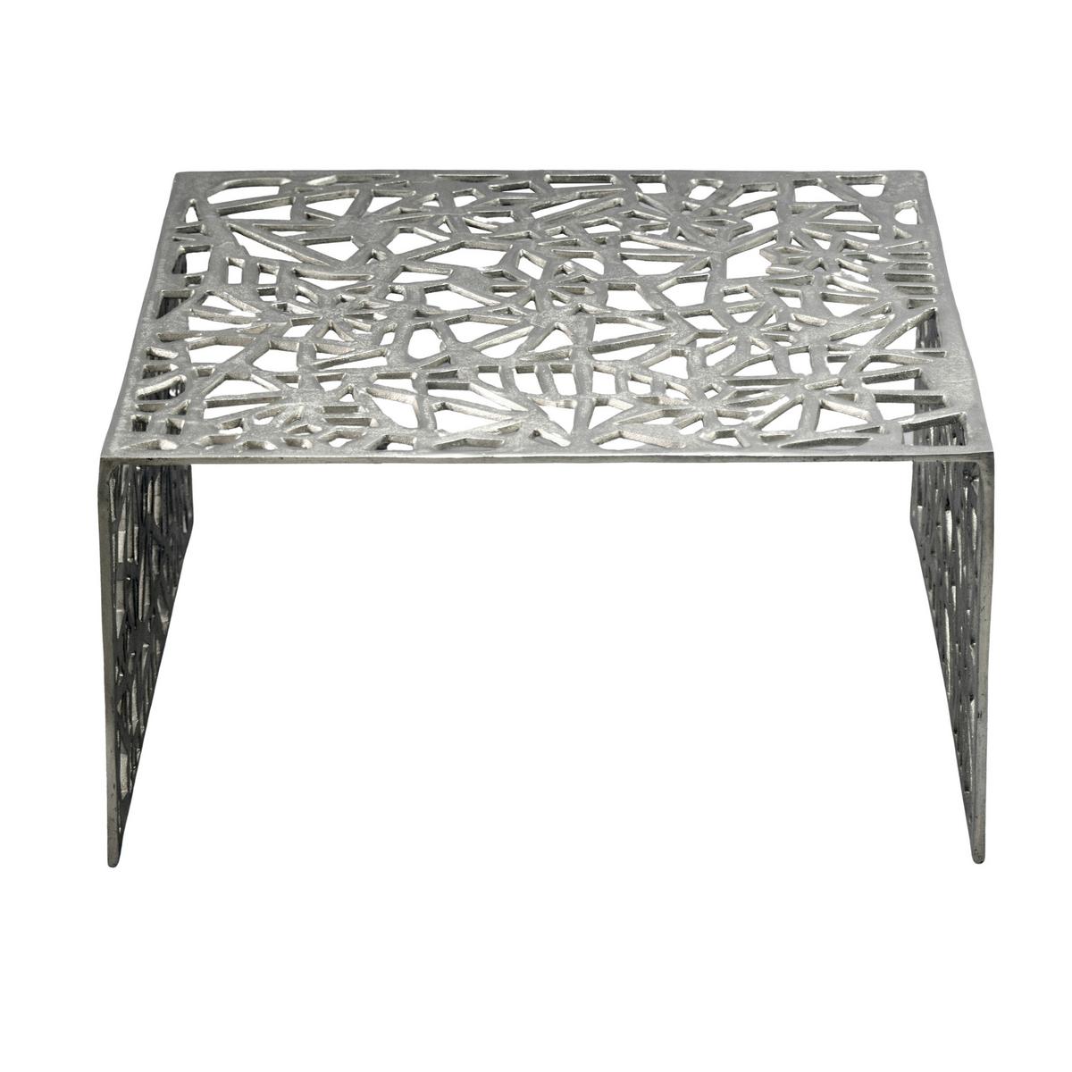 COUCHTISCH Silberfarben L: 60cm - Silberfarben, Design, Metall (60/60/31cm) - Livetastic