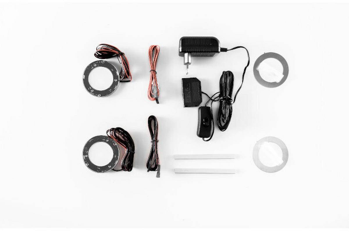 Regalbodenbeleuchtung Sena 2er Set 4 Watt - Silberfarben, Design, Kunststoff (8/1/8cm) - Livetastic