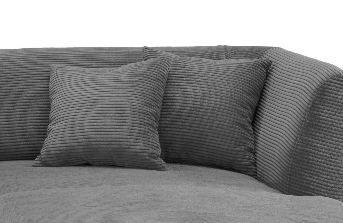 Ecksofa Colori Grau S: 264/160 cm - Schwarz/Grau, MODERN, Holz/Textil (264/160cm) - MID.YOU