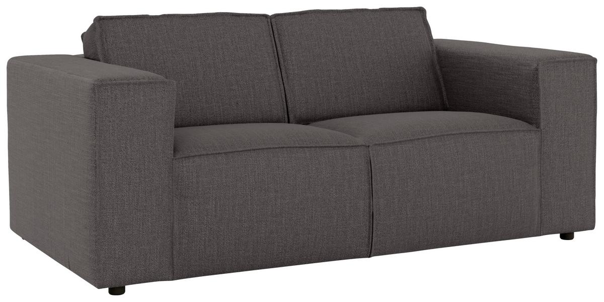 2-sitzer-sofa Dice Dunkelgrau - Dunkelgrau/Schwarz, MODERN, Textil (185/80/102cm) - MID.YOU