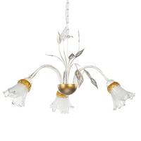 Kronleuchter 4998/3 - Weiß, KONVENTIONELL, Glas/Metall (80/105cm)