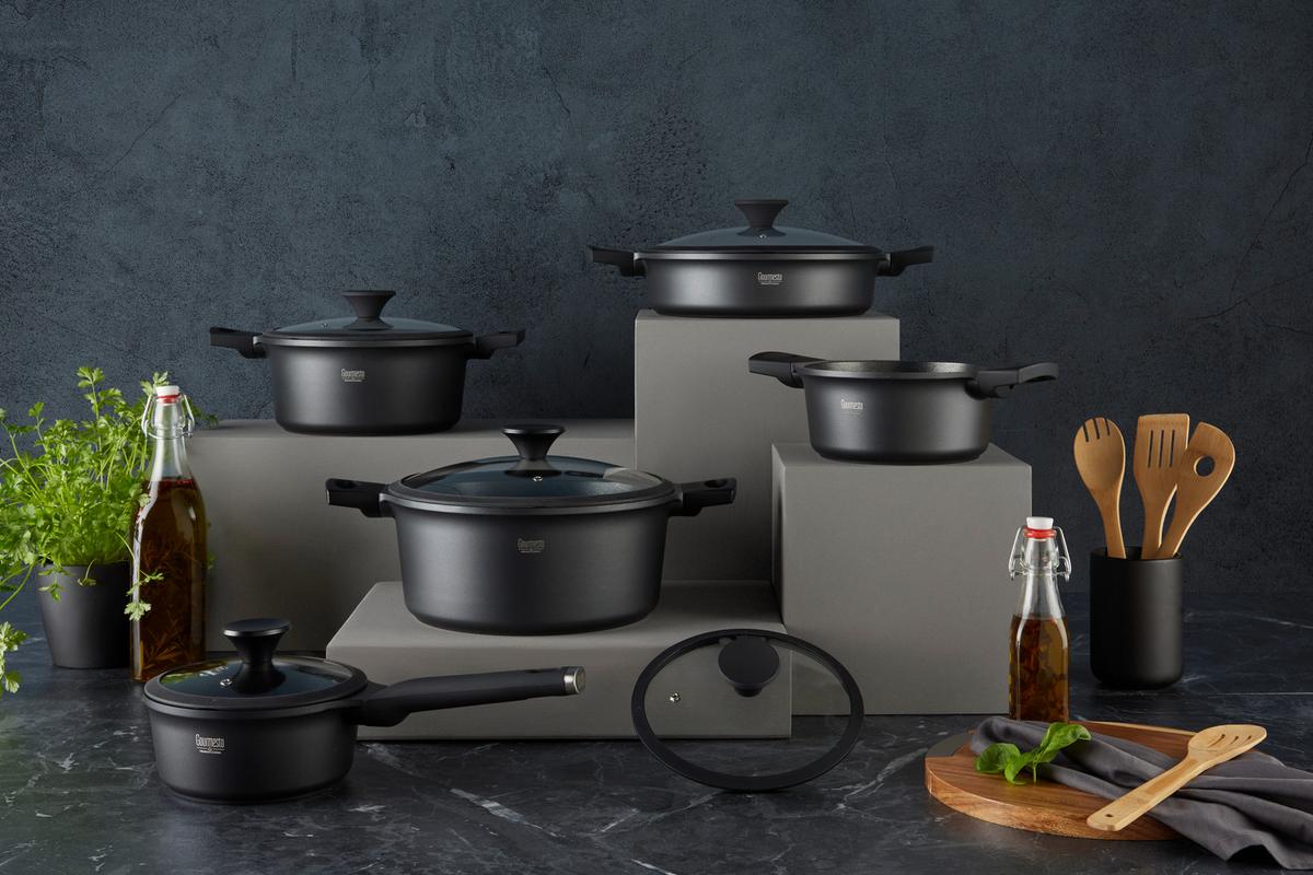 Rendlík S Držadlem Black Line, 1,8l - černá/čiré, Konvenční, kov/plast (18/8,5cm) - Gourmesto