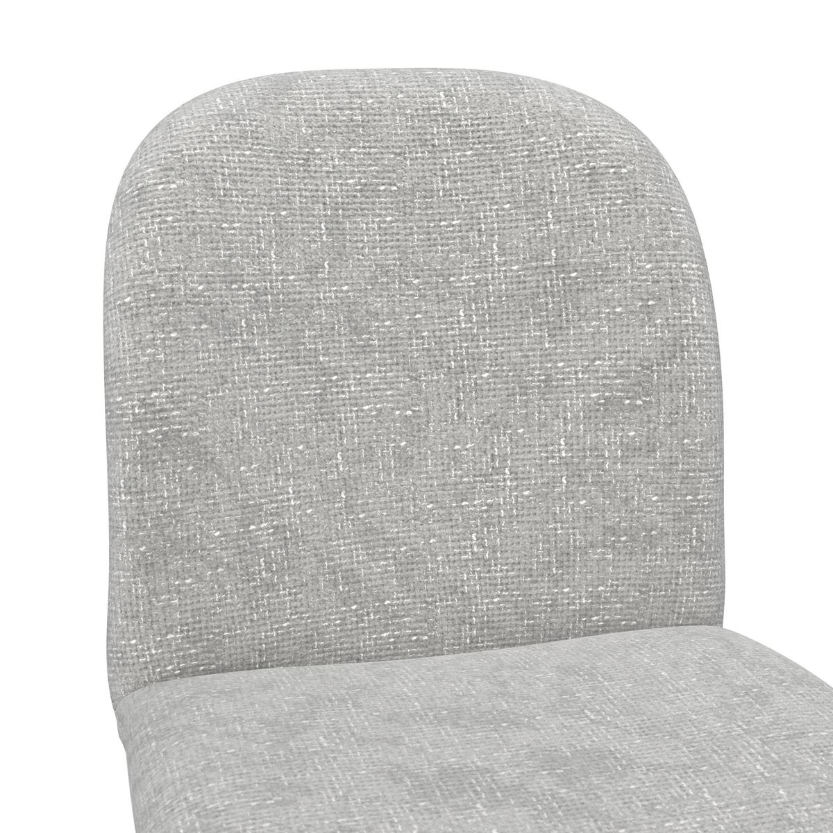 Stuhl hellgrau/Metallbeine Ulmo 47/91/61 cm - Hellgrau/Schwarz, MODERN, Textil/Metall (47/91/61cm)