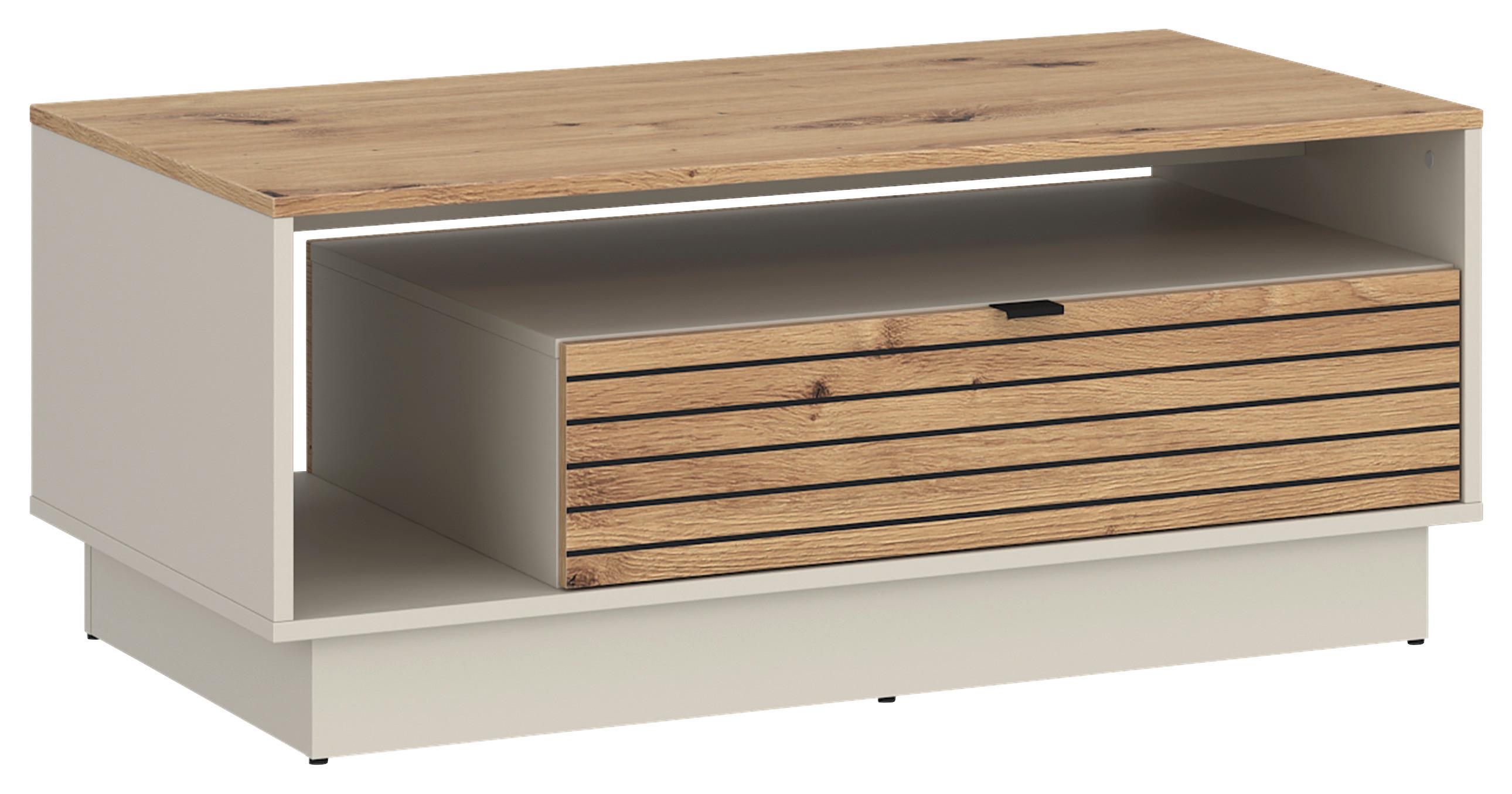 Couchtisch Nexa Kaschmir /Eiche Dekor B: 106cm - Kaschmir/Eiche Artisan, Basics, Holzwerkstoff/Kunststoff (106/45,5/65cm) - Livetastic