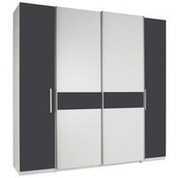 ŠATNÍ SKŘÍŇ FABIO - bílá/barvy grafitu, Konvenční, kompozitní dřevo (215/211/60cm) - Mömax