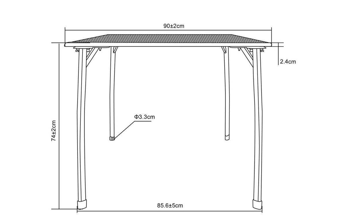 Gartentisch Toulouse New - Silberfarben, MODERN, Metall (140/74/90cm) - Beldano