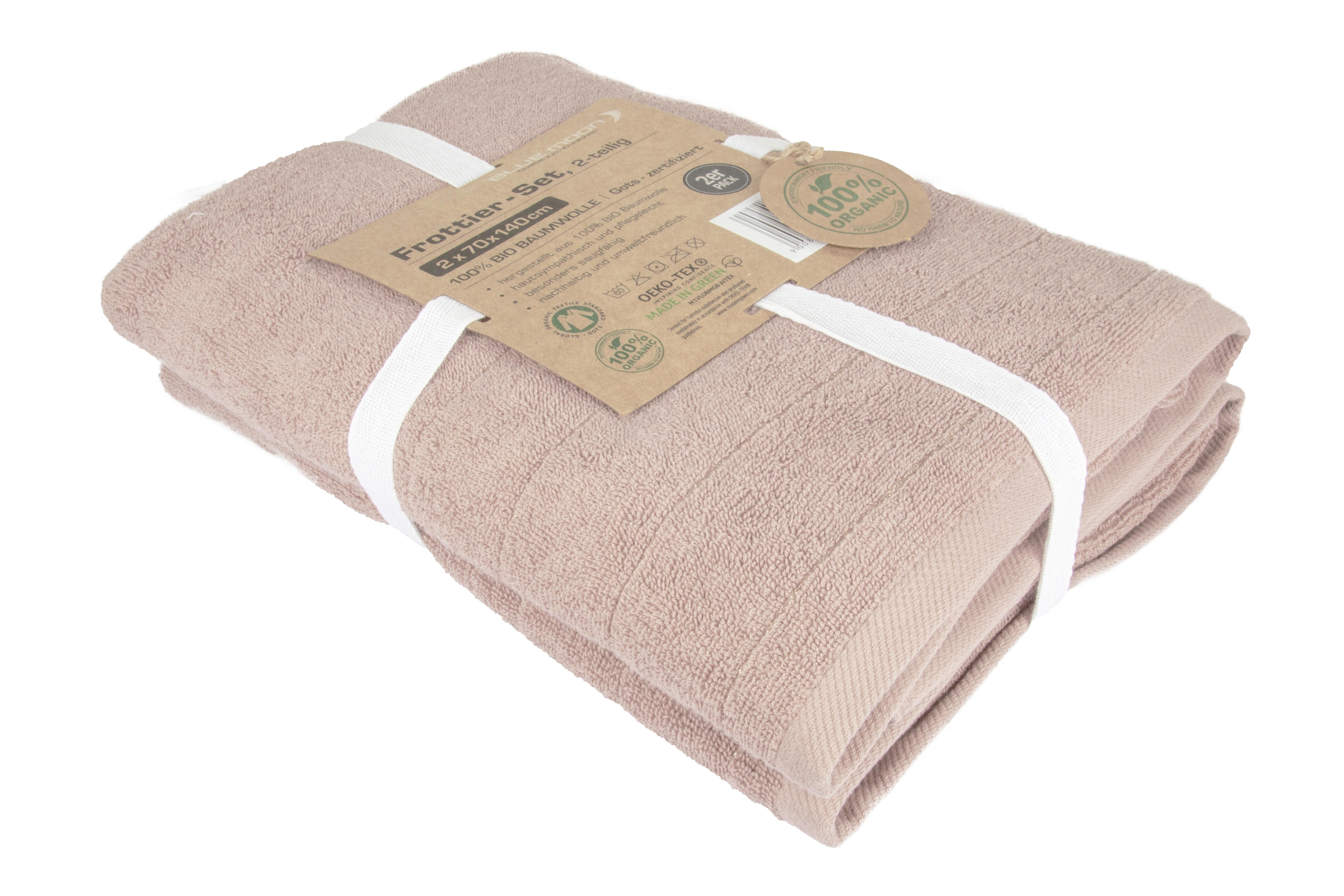 Osuška Bio Bavlna Starorůžová 2ks - starorůžová, Moderní, textil (70/140cm)