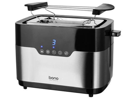 Toaster Walter - Silberfarben/Schwarz, KONVENTIONELL, Kunststoff/Metall (25,6/17/17,6cm) - Bono Toaster Walter - Silberfarben/Schwarz, KONVENTIONELL, Kunststoff/Metall (25,6/17/17,6cm) - Bono