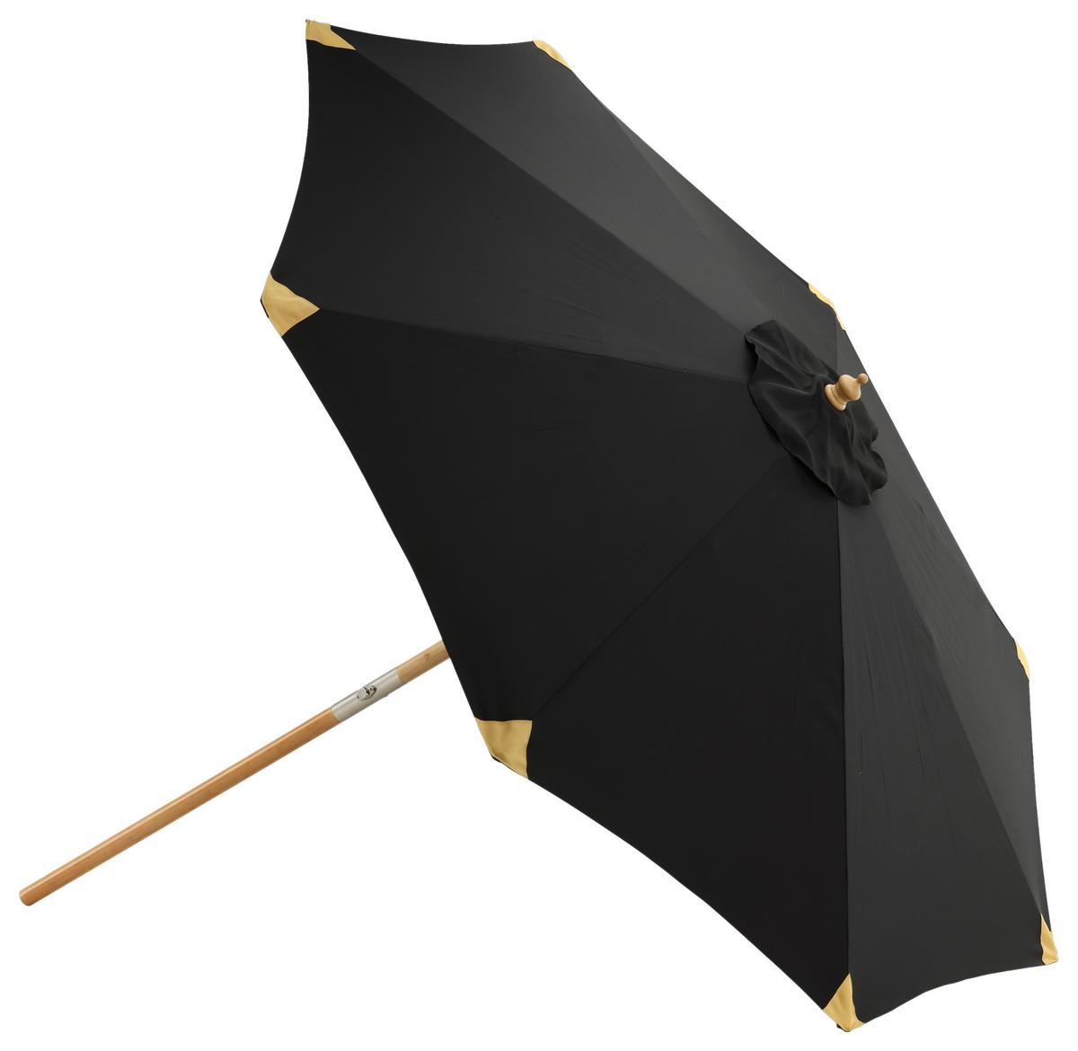 Sonnenschirm Cerox L/B: 270x250 cm Schwarz - Schwarz, KONVENTIONELL (270/250cm) - Gardenson