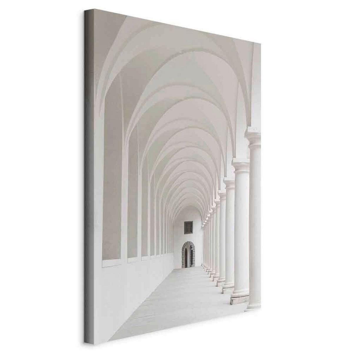 Leinwandbild Colonnade Grau Weiß B: 40 cm - Weiß/Grau, Basics, Holzwerkstoff/Textil (40/60/1,2cm) - artgeist