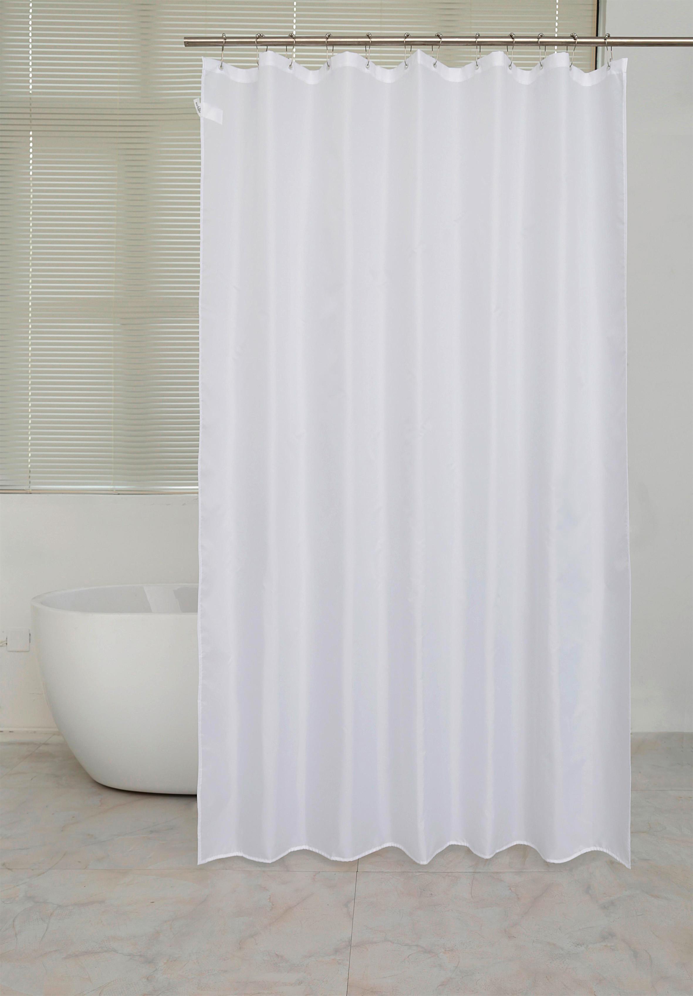 Duschvorhang Svenja 180x200 cm Weiß Blickdicht - Weiß, MODERN, Textil (180/200cm) - Luca Bessoni