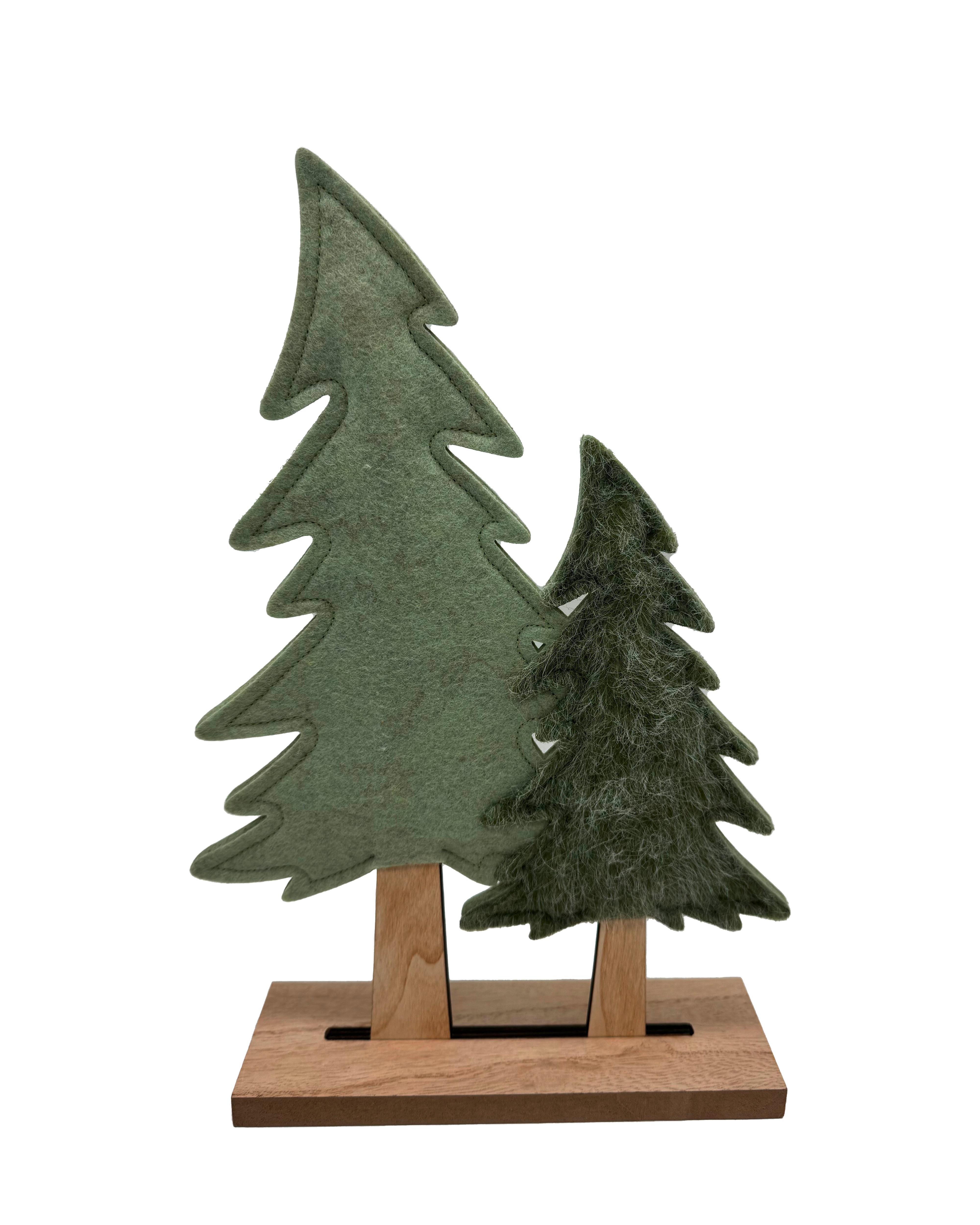 Dekoračný strom NIKO - zelená/prírodná farba, Konventionell, kompozitné drevo/textil (19/31/6cm) - Mömax