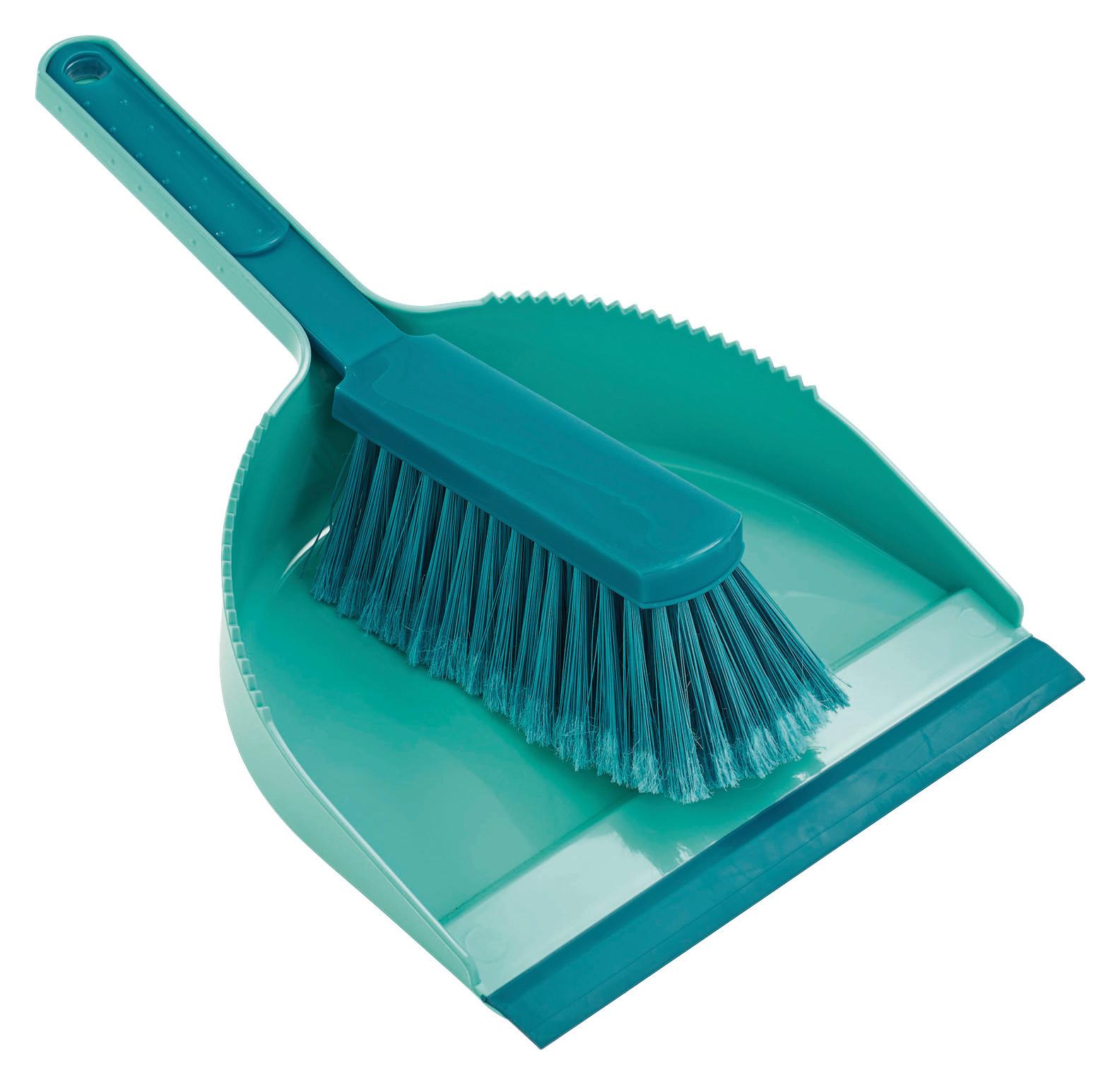 Kehrgarnitur Classic Handbesen + Schaufel - Türkis, Basics, Kunststoff (23,5/10,5/33,5cm) - Leifheit