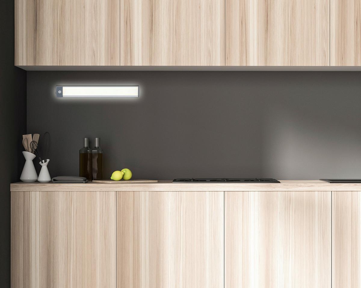 PODSVĚTLENÍ UNTI - šedá/barvy stříbra, Moderní, kov/plast (32,5/4cm) - Mömax