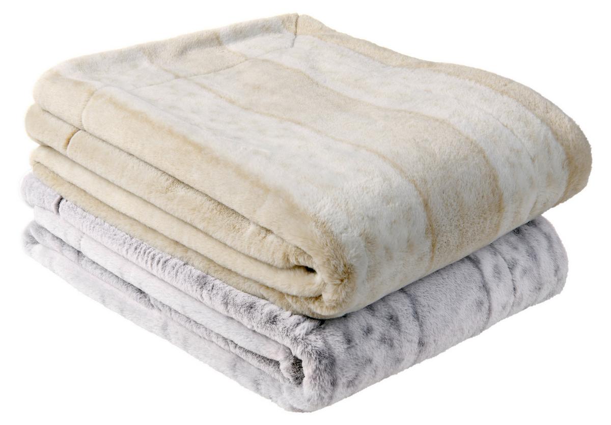 Kuscheldecke Karin Silberfarben 150x200 cm - Silberfarben, ROMANTIK / LANDHAUS, Textil (150/200cm) - James Wood