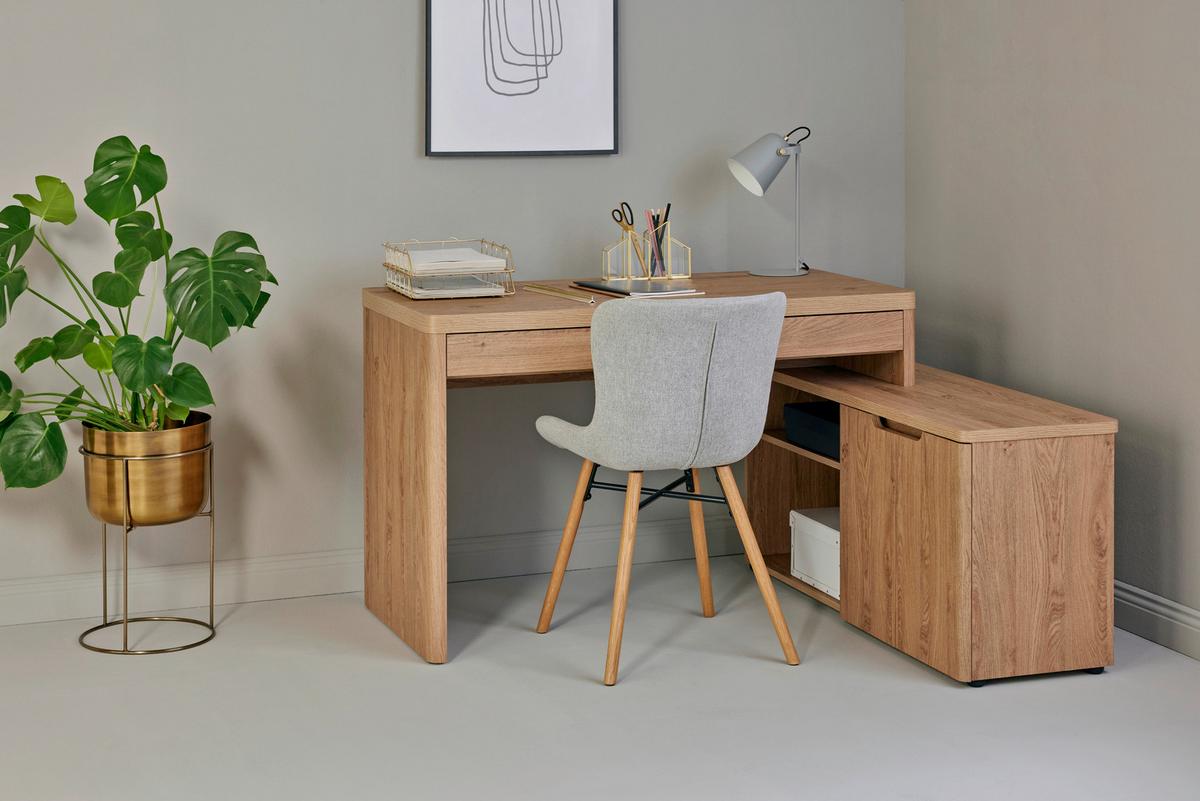 Eckschreibtisch Libre C 155 E* - Eichefarben, MODERN, Holzwerkstoff (140/118/76cm) - Livetastic
