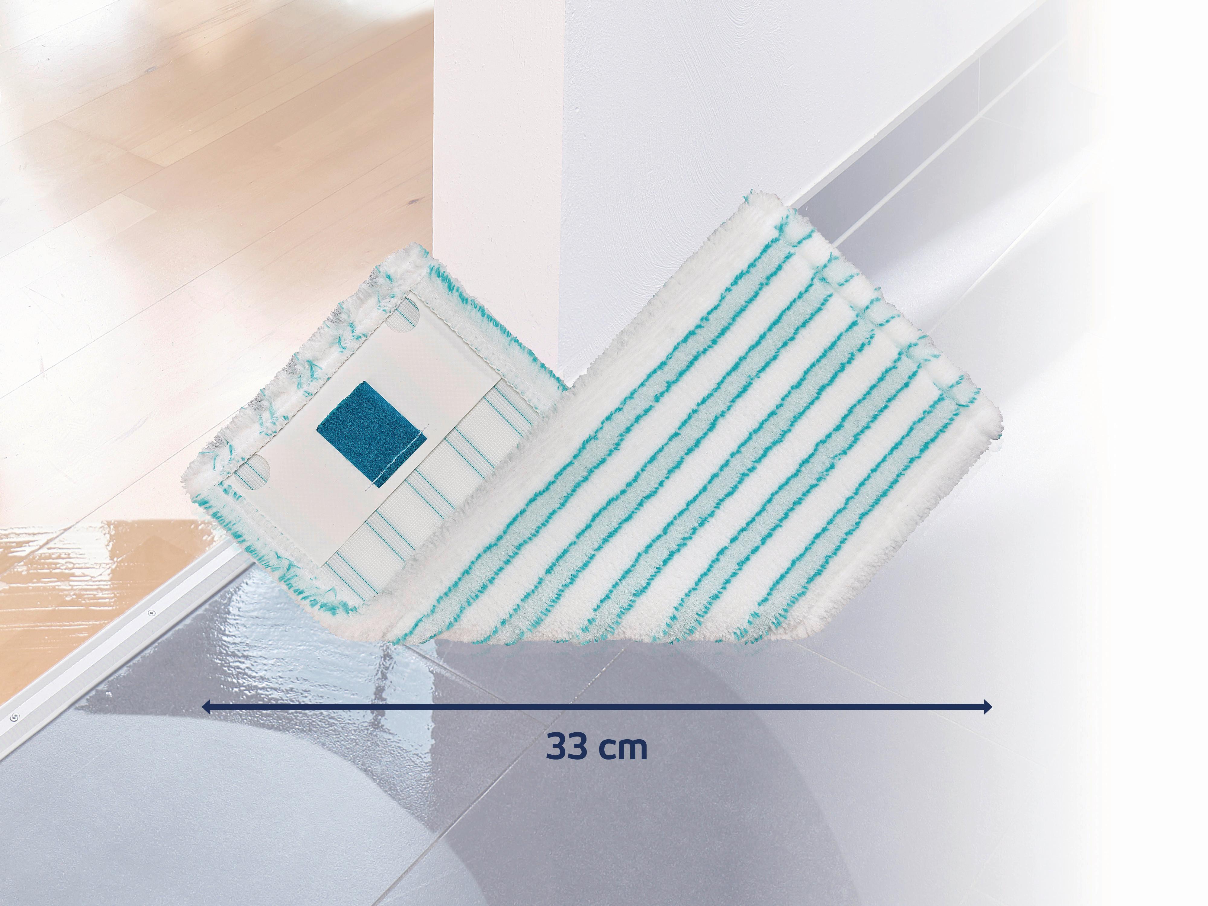 Wischbezug 52123 Wb Powerclean/twistm - Türkis/Weiß, Basics, Textil (33cm) - Leifheit