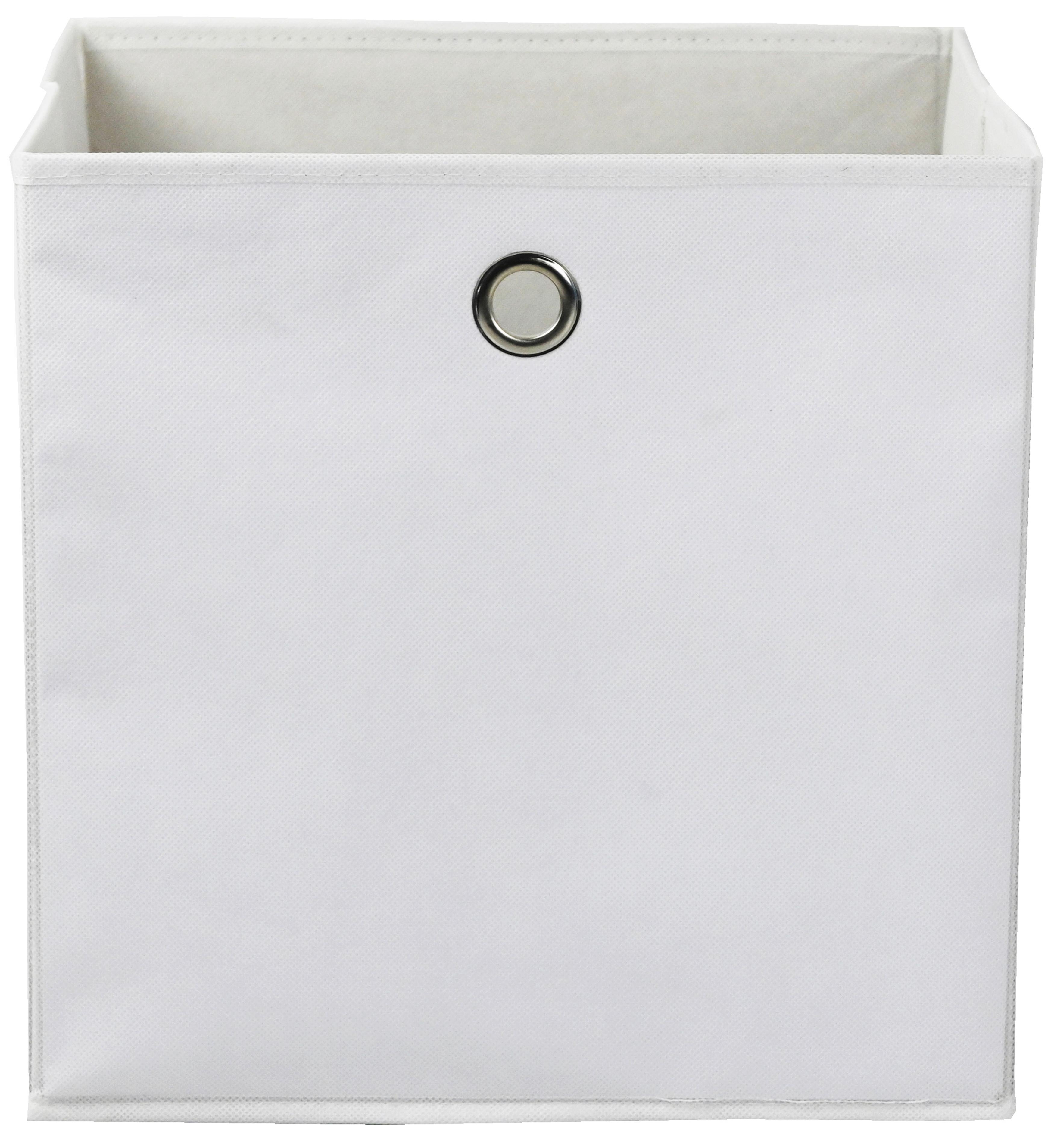 Skládací Krabice Fibi -Ext- - bílá, Konvenční, karton/textil (30/30/30cm) - Modern Living