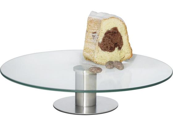 Tortový Podnos Luisa - strieborná/číre, kov/sklo (30/7cm) - Mömax modern living Tortový Podnos Luisa - strieborná/číre, kov/sklo (30/7cm) - Mömax modern living