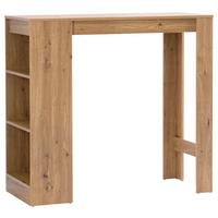 Bartisch Brest 110x103x50 cm Melamin Eiche 3 Ablagen - Eichefarben, KONVENTIONELL, Holzwerkstoff (110/103/50cm)