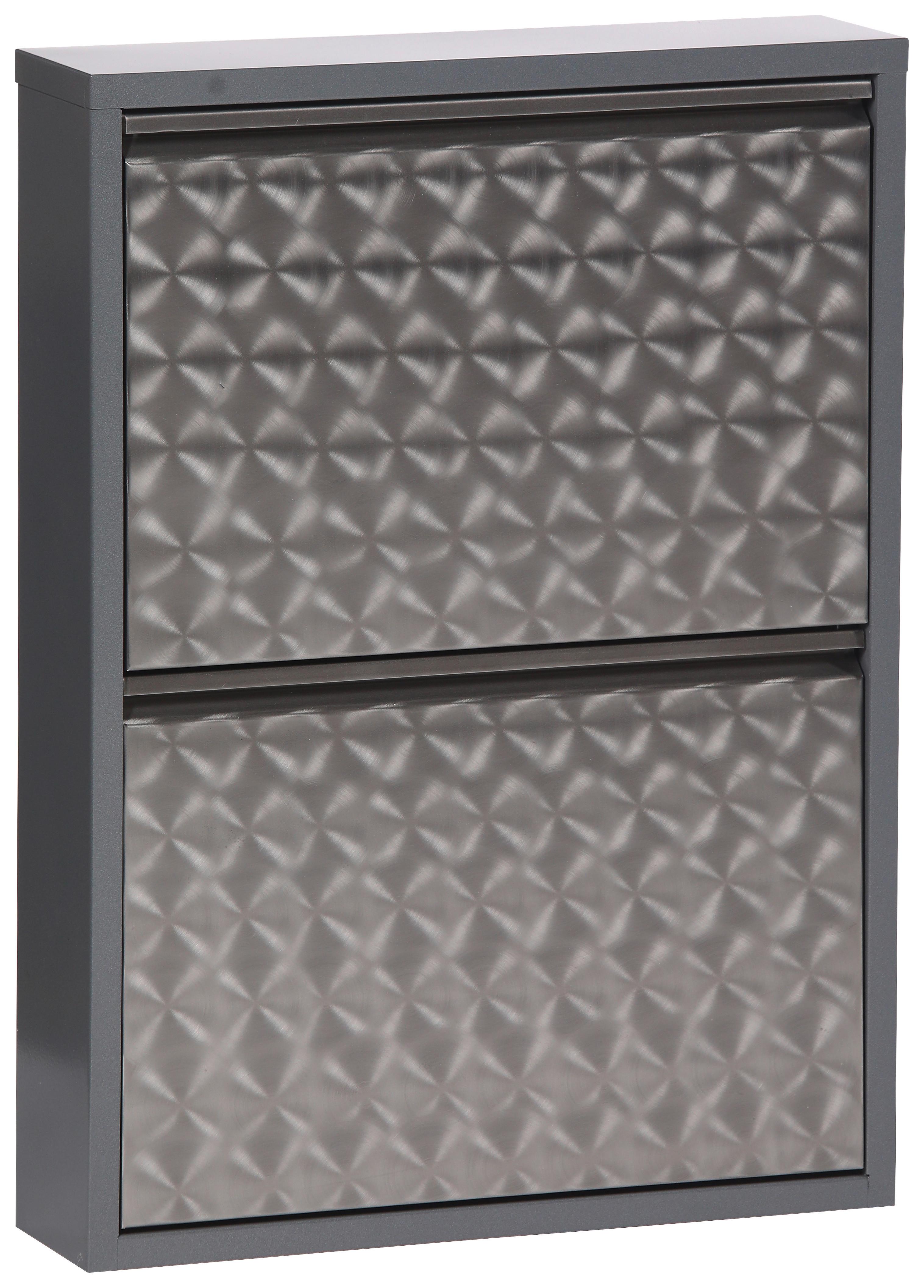 Schuhkipper Mac Grau Metall 2 Klappen B: 50 Cm - Grau, Basics, Metall (50/70/13cm)