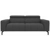 2-Sitzer-Sofa Cunelli Grau Webstoff - Schwarz/Grau, Design, Textil (208/79/104cm) - MID.YOU