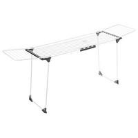 Wäscheständer Easymaxx, Grau, Weiß, LxBxH: 258x56x100 cm - Weiß/Grau, Basics, Kunststoff/Metall (258/56/100cm)